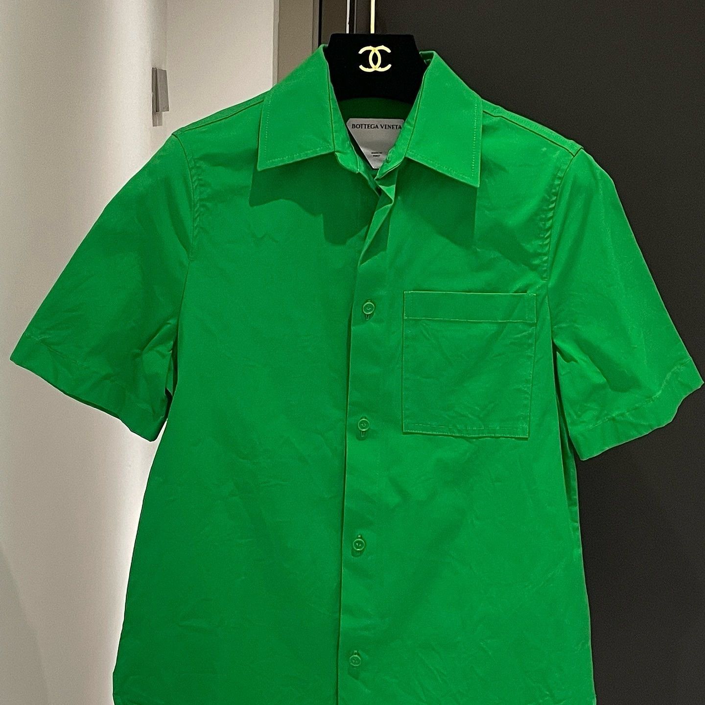 Bottega Veneta Bottega Veneta Green Cotton Button Up Shirt Size 34 Size XXS / US 00 / IT 34 - 1 Thumbnail