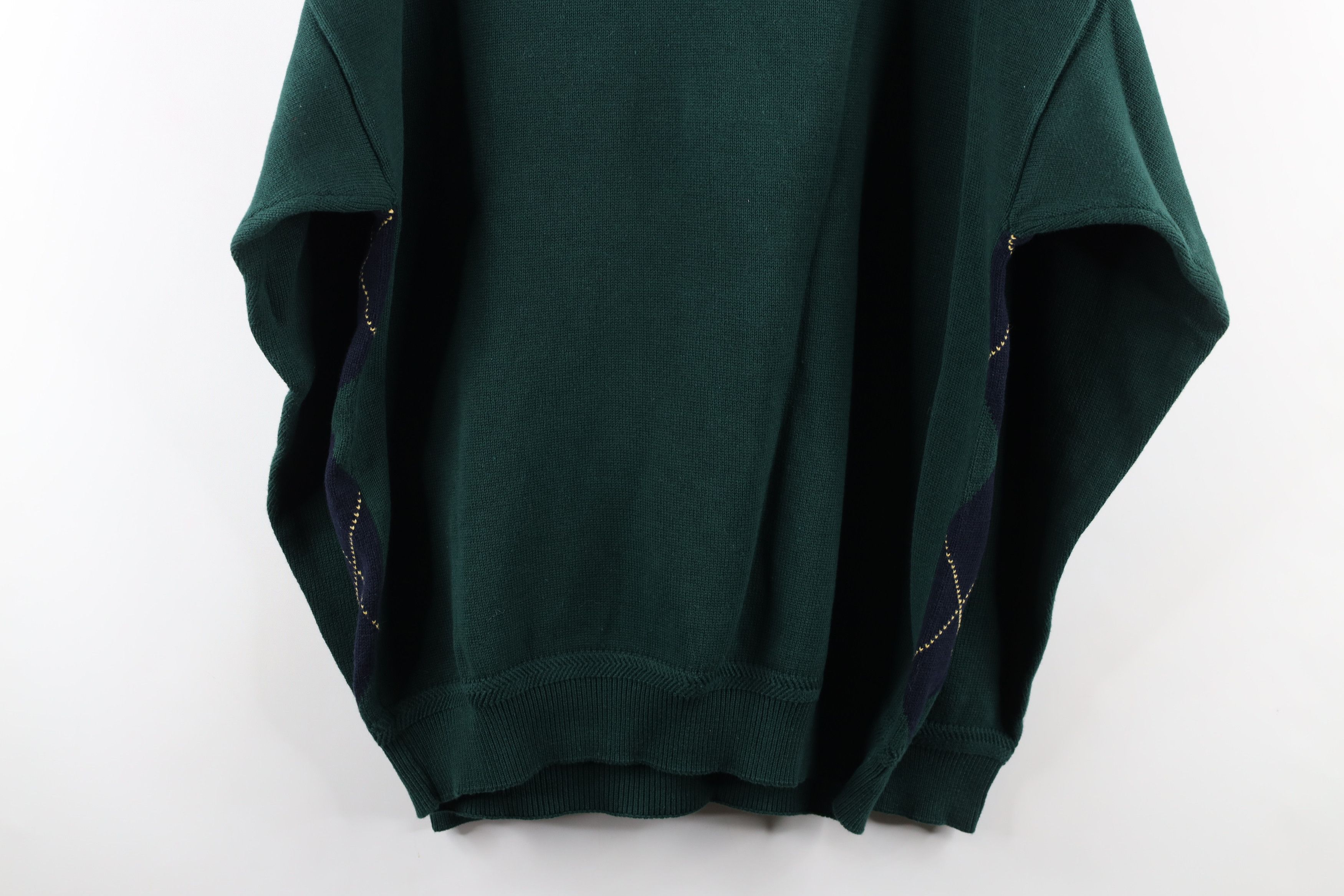 Nautica Vintage 90s Nautica Diamond Knit Collared Pullover Sweater Size US XXL / EU 58 / 5 - 7 Thumbnail