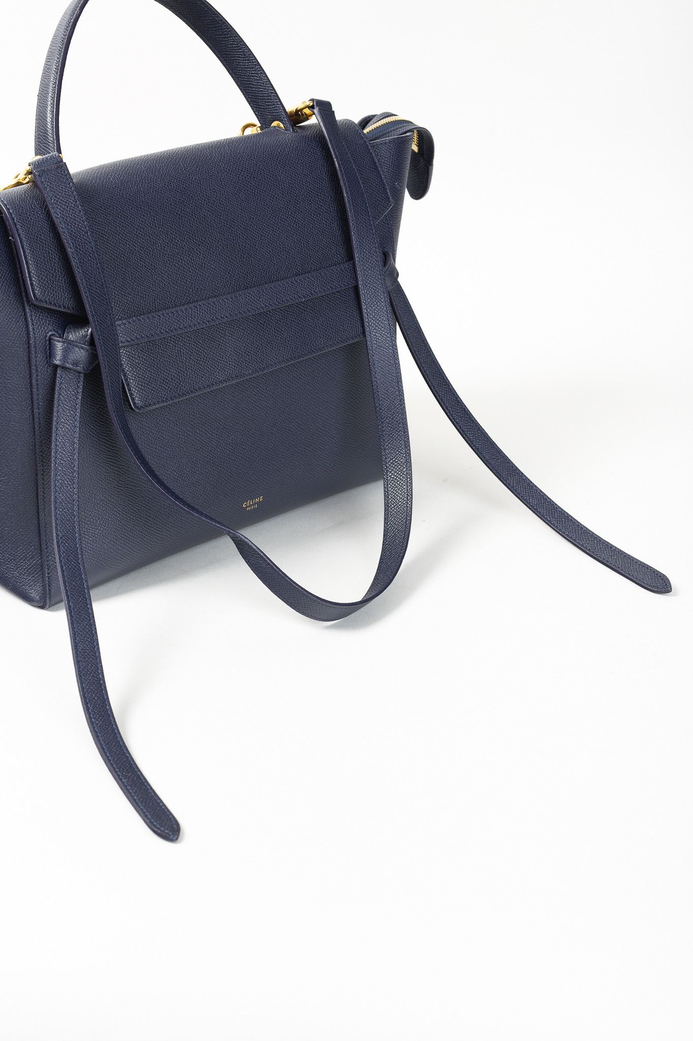 Celine Celine Mini Belt Navy Grained Calfskin Bag Size ONE SIZE - 7 Thumbnail