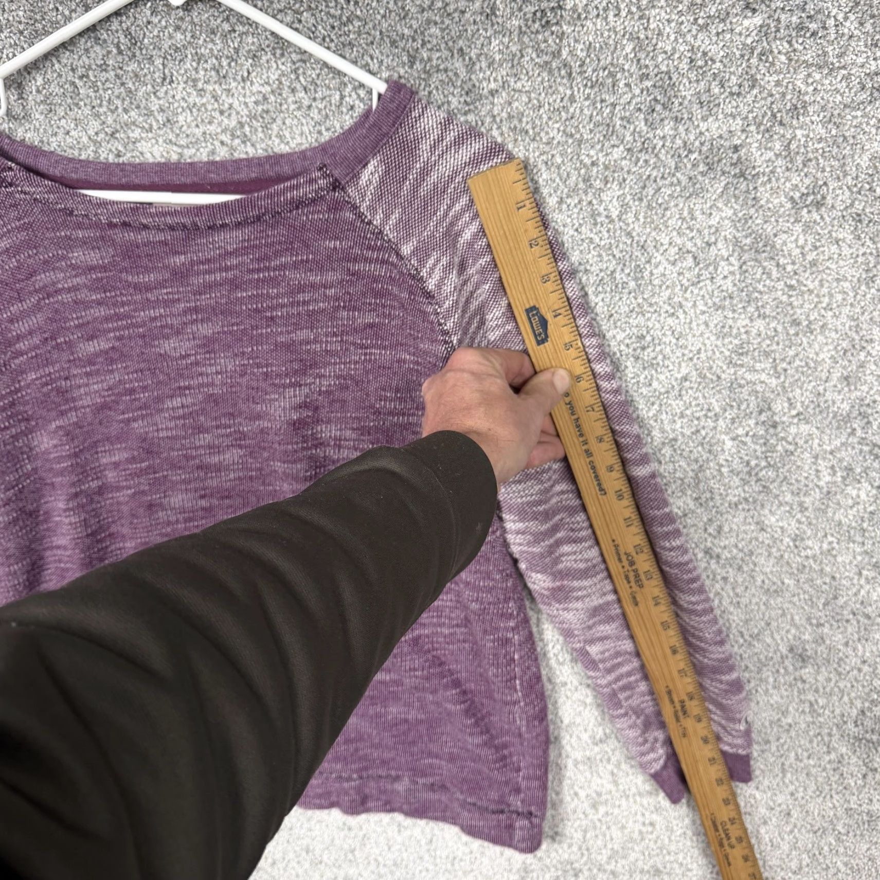 Champion Champion Sweater Womens L Purple Raglan Sleeve Knit Marled Lightweight Casual Athleticwear Size L / US 10 / IT 46 - 3 Thumbnail