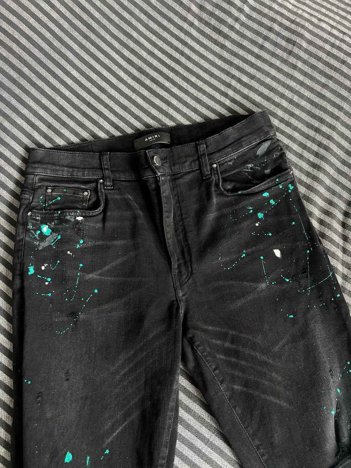 Amiri Amiri Paint Splatter Jeans Size US 34 / EU 50 - 2 Thumbnail