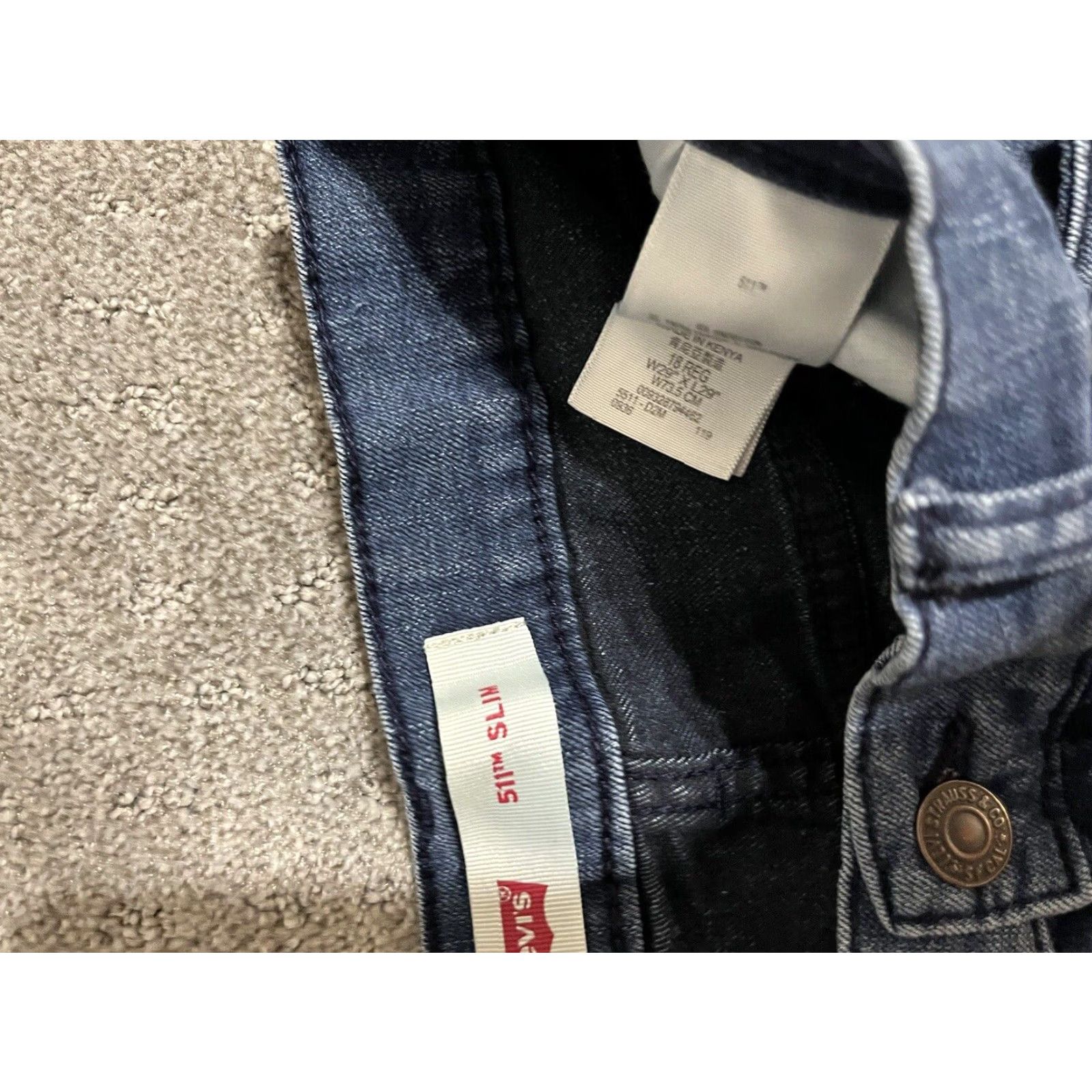 Levi's Levi's Jeans 511 Slim Jeans Boy s Casual 18R 29x29 Dark Blue Cotton Blend Size 29 18 Regular Blue Mens Womens Girls? Size 40" / US 18 - 7 Thumbnail