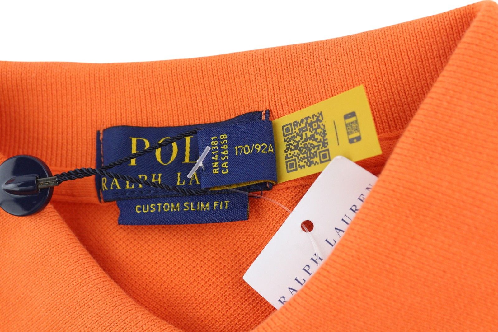 Polo Ralph Lauren CUSTOM SLIM FIT S Orange Short Sleeve Polo Neck 84519 Size US S / EU 44-46 / 1 - 6 Thumbnail