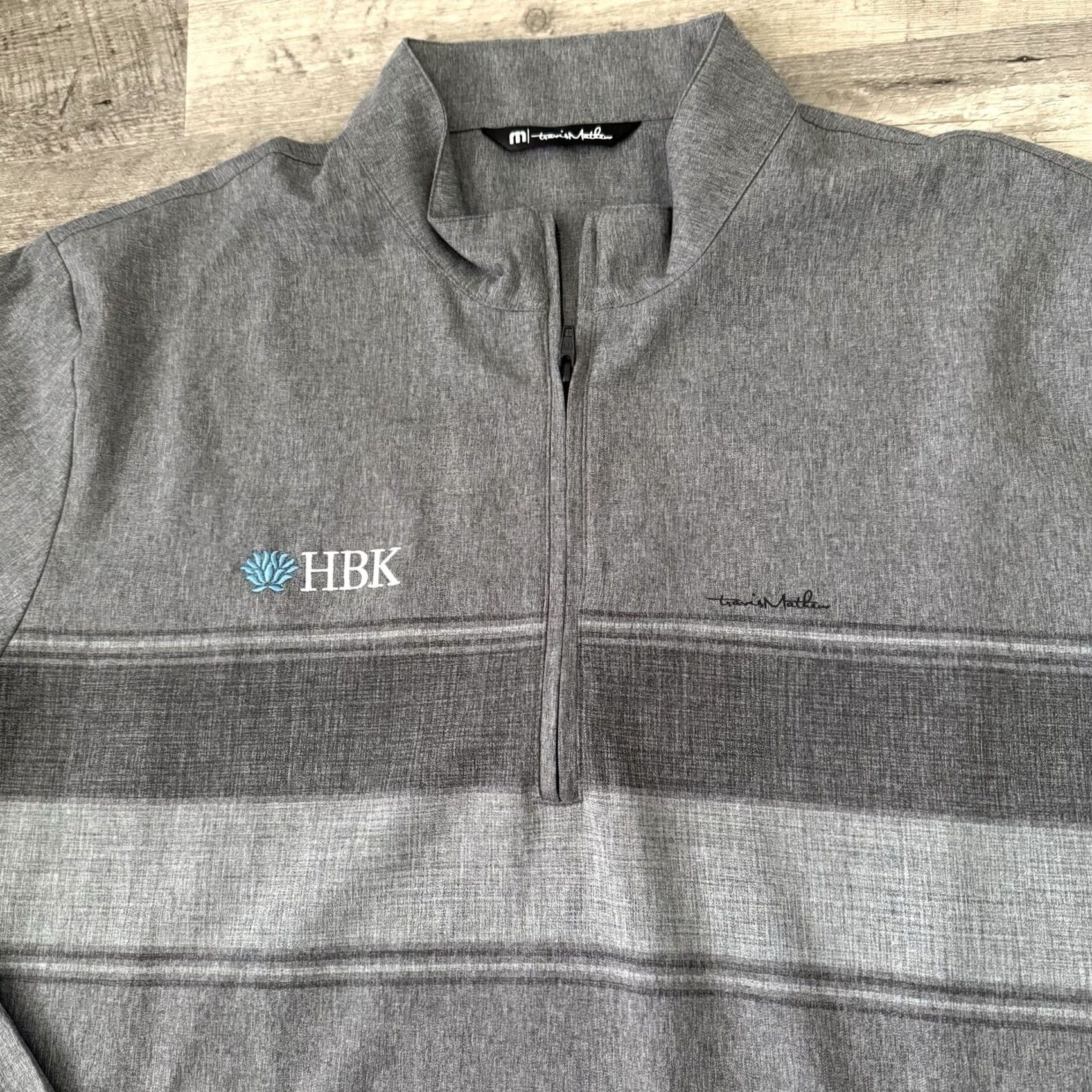 TravisMathew TravisMathew Golf Pullover Mens XXXL 3XL Gray Striped Long Sleeve Mock 1/4 Zip Size US XXL / EU 58 / 5 - 3 Thumbnail