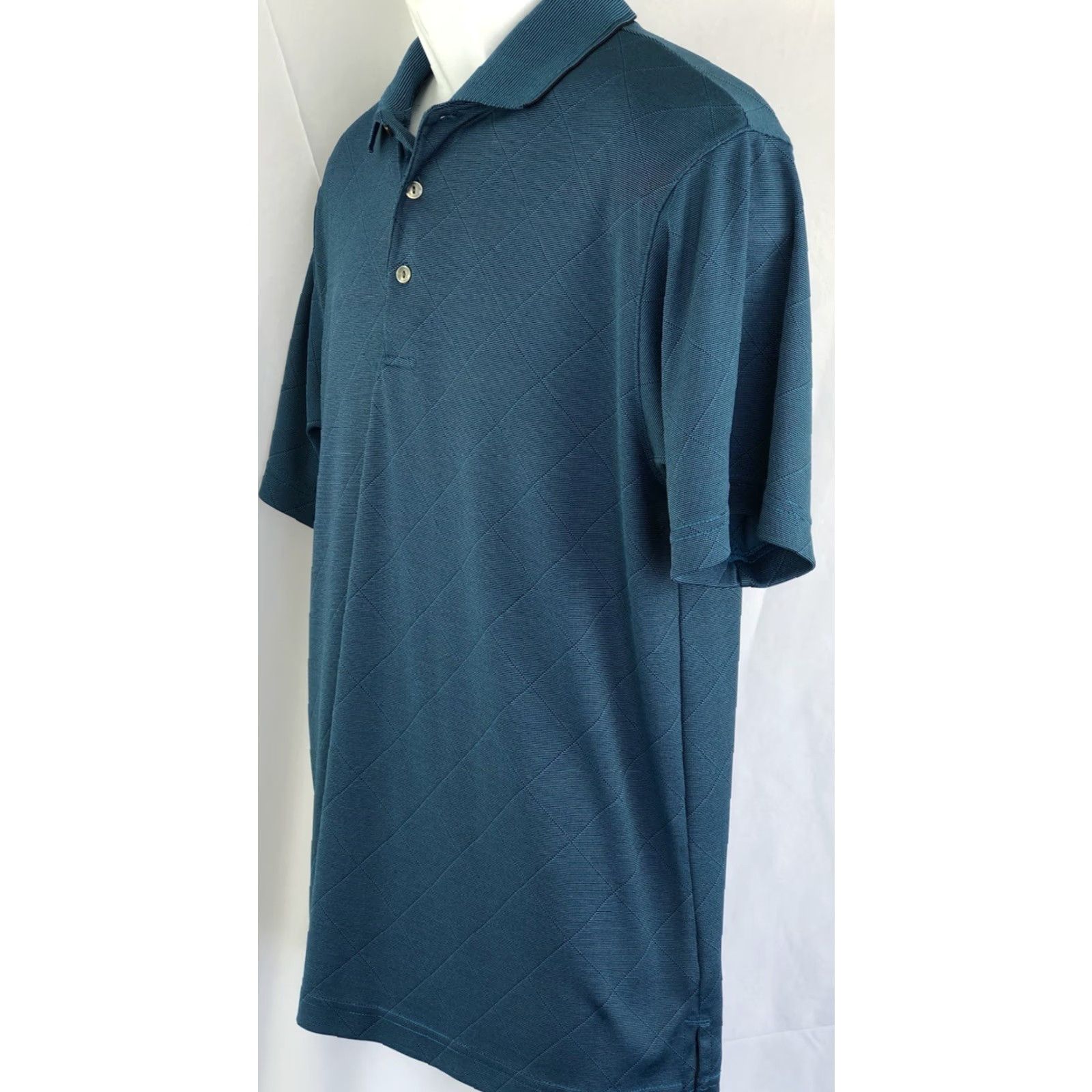 Hogan Vintage Ben Hogan Polo Shirt M Turquoise 3 Button Collared Short Sleeve Golf Preppy Shirt Mens XS? Size US M / EU 48-50 / 2 - 2 Thumbnail