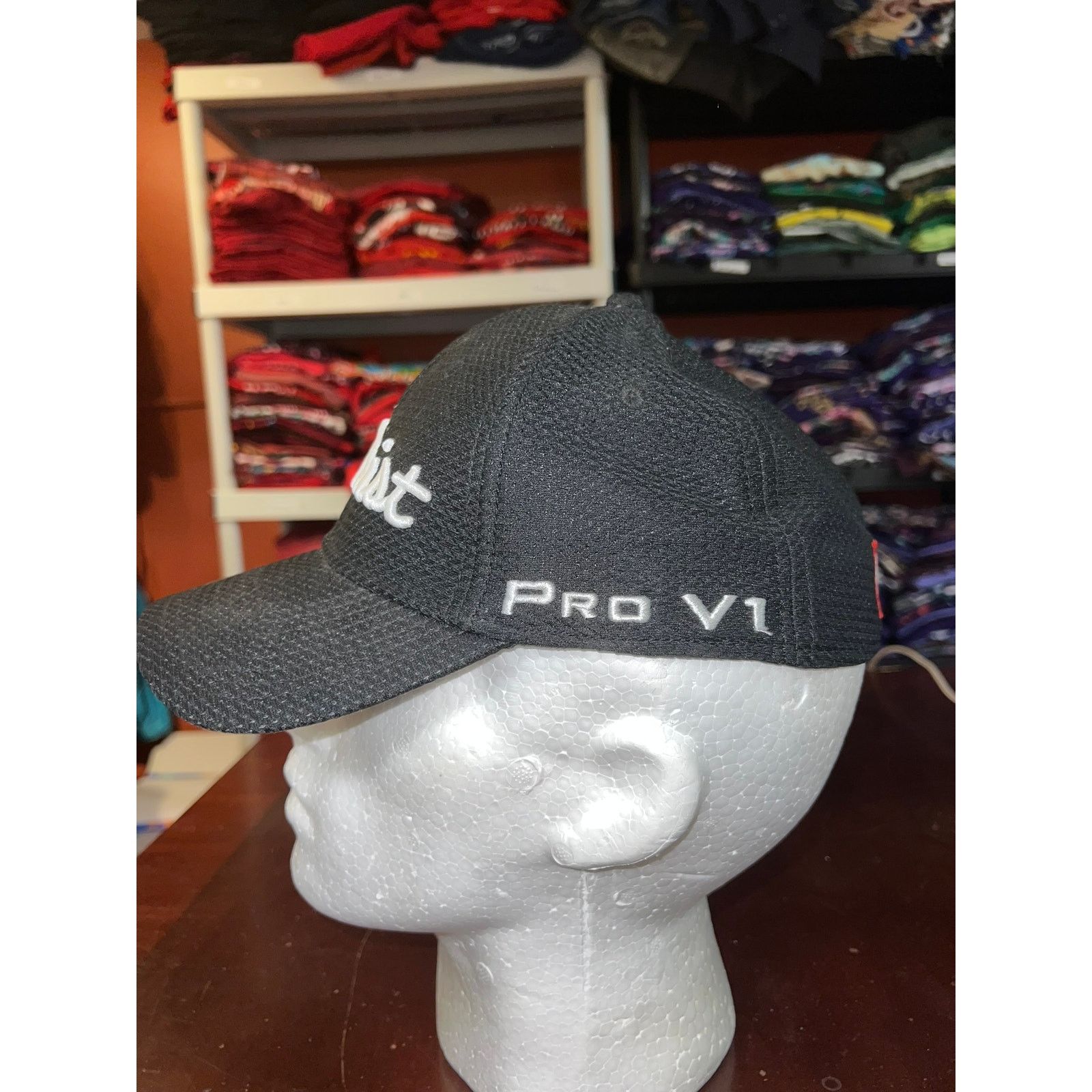 Titleist Titleist Hat Golf Golfing Pro V1 FJ Black Flex Cap Headwear Size ONE SIZE - 3 Thumbnail
