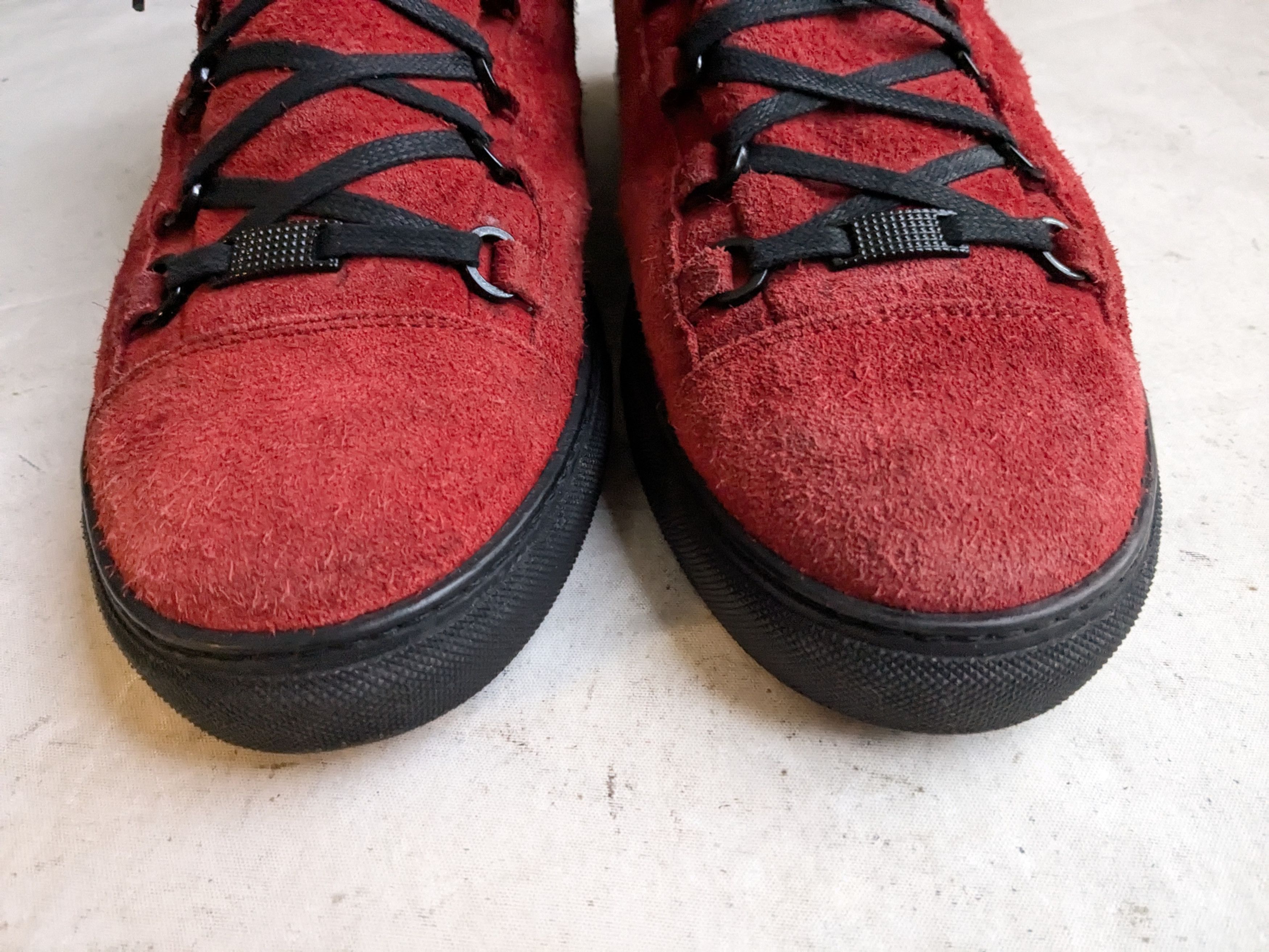 Balenciaga Balenciaga Arena Red Black High Tops 14 Suede Leather Size US 14 / EU 47 - 2 Thumbnail
