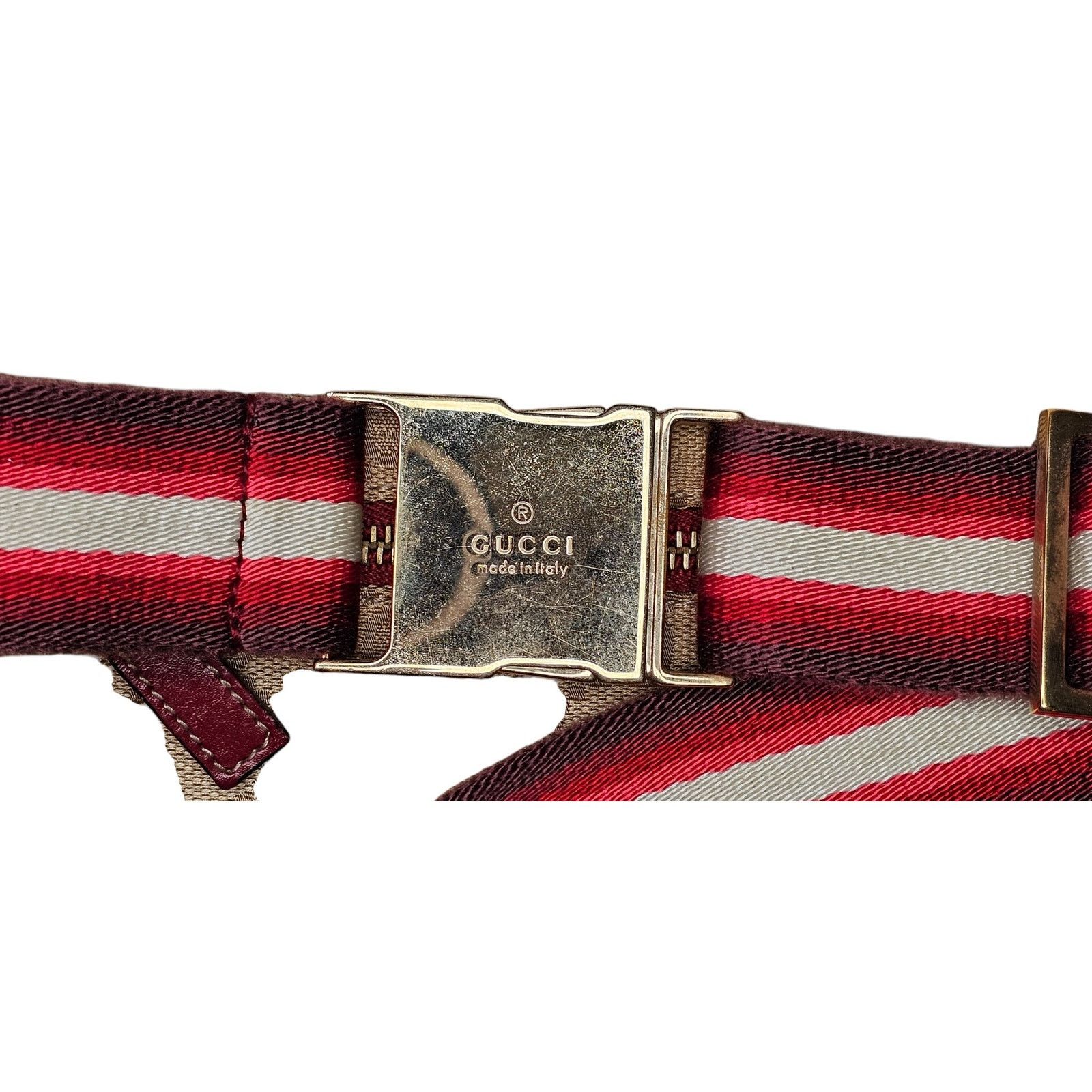 Gucci Gucci Pre-Owned GG Canvas & Leather Double Pocket Belt Bag Size ONE SIZE - 15 Thumbnail