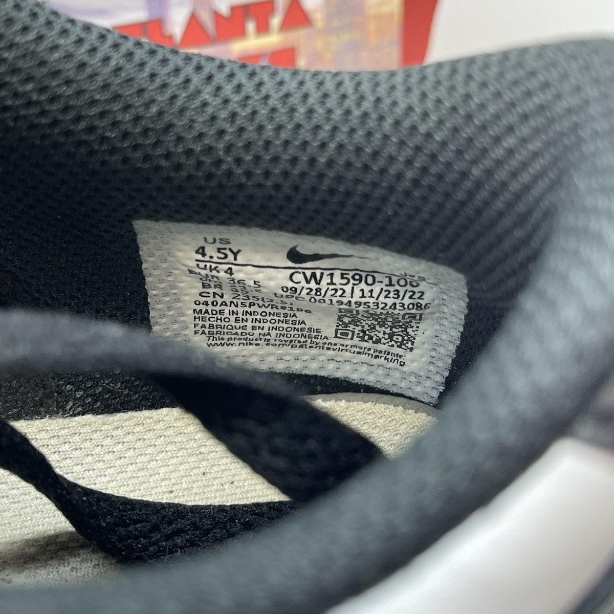 Nike Dunk low black white Size US 4.5 / IT 34.5 - 8 Thumbnail