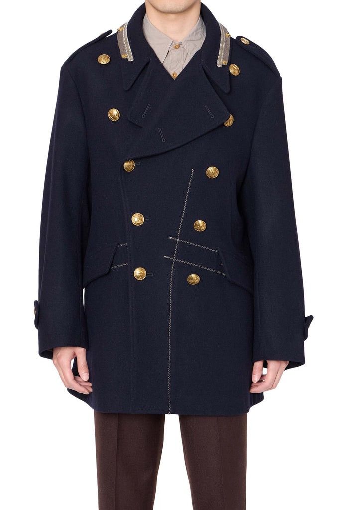 Kolor Kolor FW25 Peacot Navy Military Coat Size US S / EU 44-46 / 1 - 1 Thumbnail