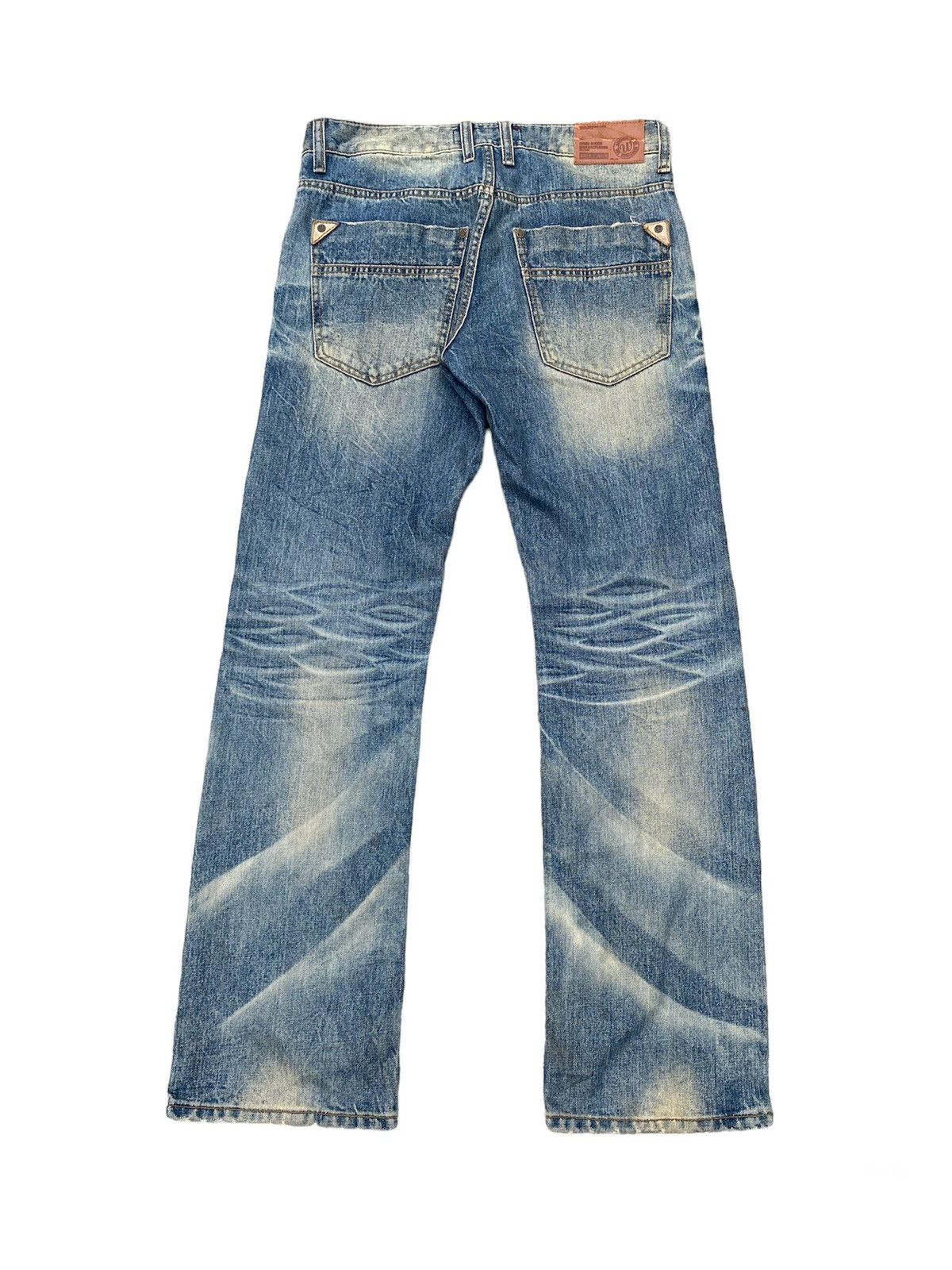 Japanese Brand 2000s - Wash & Wash Rusty Distressed Claws Mark Jeans Size US 32 / EU 48 - 2 Thumbnail