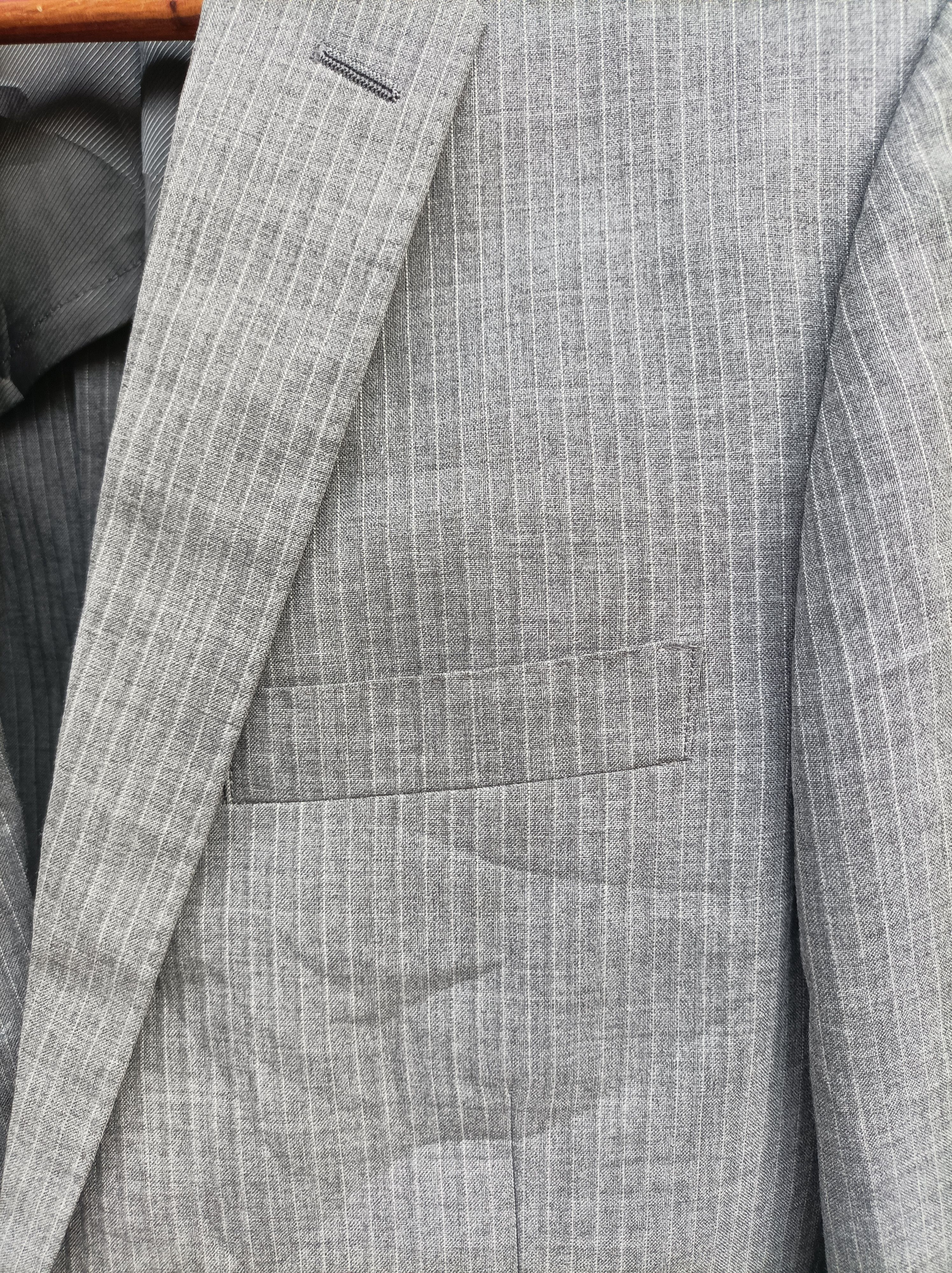 Yohji Yamamoto (J884) A.A.R. Limited Edition Japan Gray Strip Jacket Size 36R - 4 Thumbnail