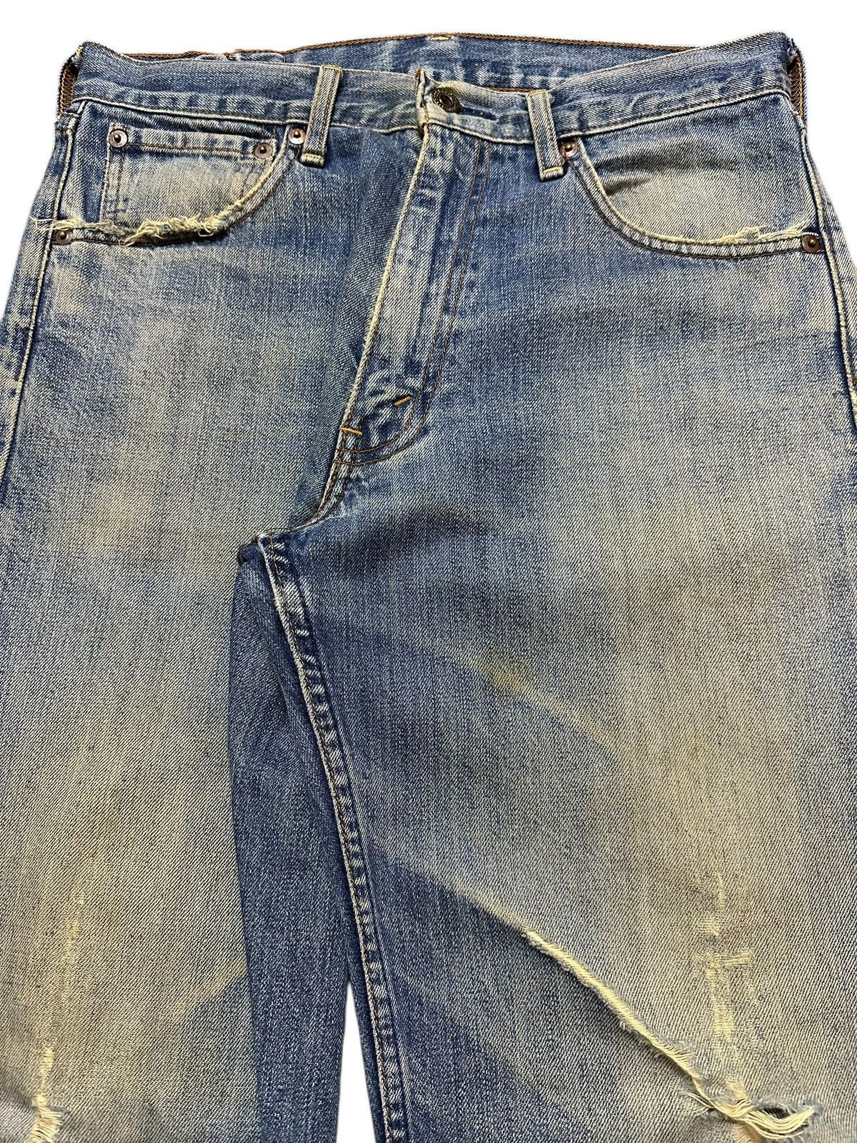 Levi's Vintage 80s Levis 503 Mud Wash Distress Style Baggy Jeans Size US 30 / EU 46 - 4 Thumbnail