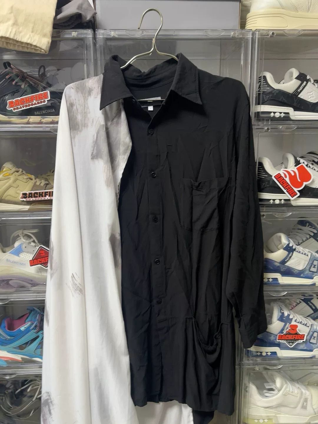 Yohji Yamamoto Yohji Yamamoto Black Shirt 41 Men Size US M / EU 48-50 / 2 - 1 Thumbnail