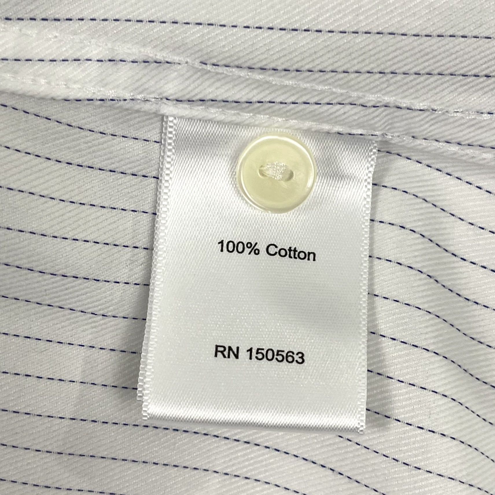 Vintage Hinson Wu Shirt Women Size 12 Button-Up White Striped Office Career Work Blouse Long Sleeve 100% Cotton Size XL / US 12-14 / IT 48-50 - 3 Thumbnail