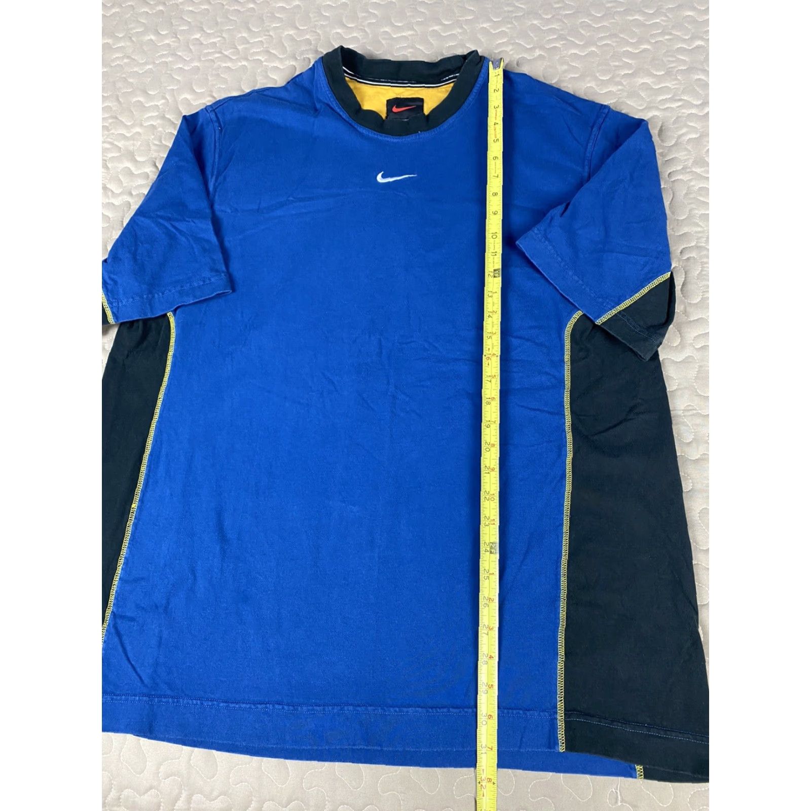 Nike VINTAGE Nike Air T Shirt XL Mens Blue 90s Small Center Swoosh Size US XL / EU 56 / 4 - 5 Thumbnail