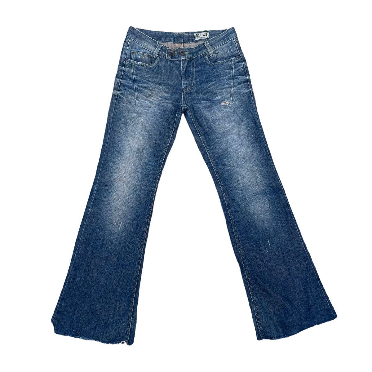 If Six Was Nine BAB 109 DISTRESSED FLARE DENIM PANTS Size 29" - 1 Thumbnail