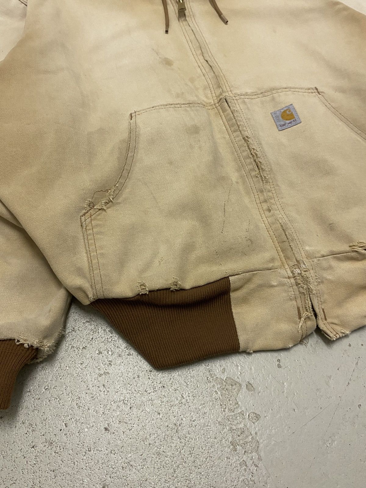 Carhartt Carhartt J151 Sand Canvas Jacket XL Made in USA Heavy Fade Size US XL / EU 56 / 4 - 6 Thumbnail