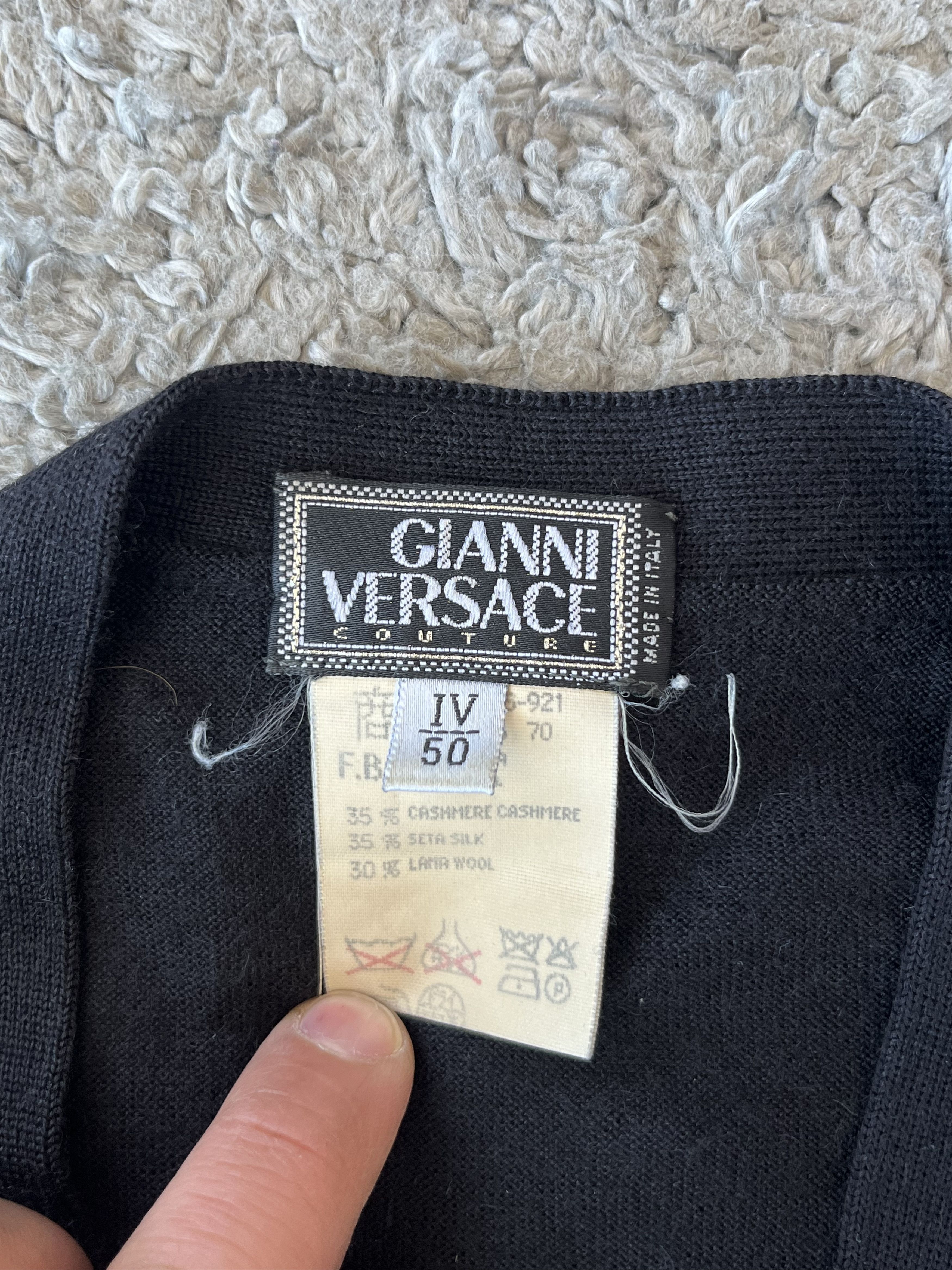 Versace GIANNI VERSACE Vintage Very Rare Sweater Cardigan 80s-90s Size US L / EU 52-54 / 3 - 7 Thumbnail