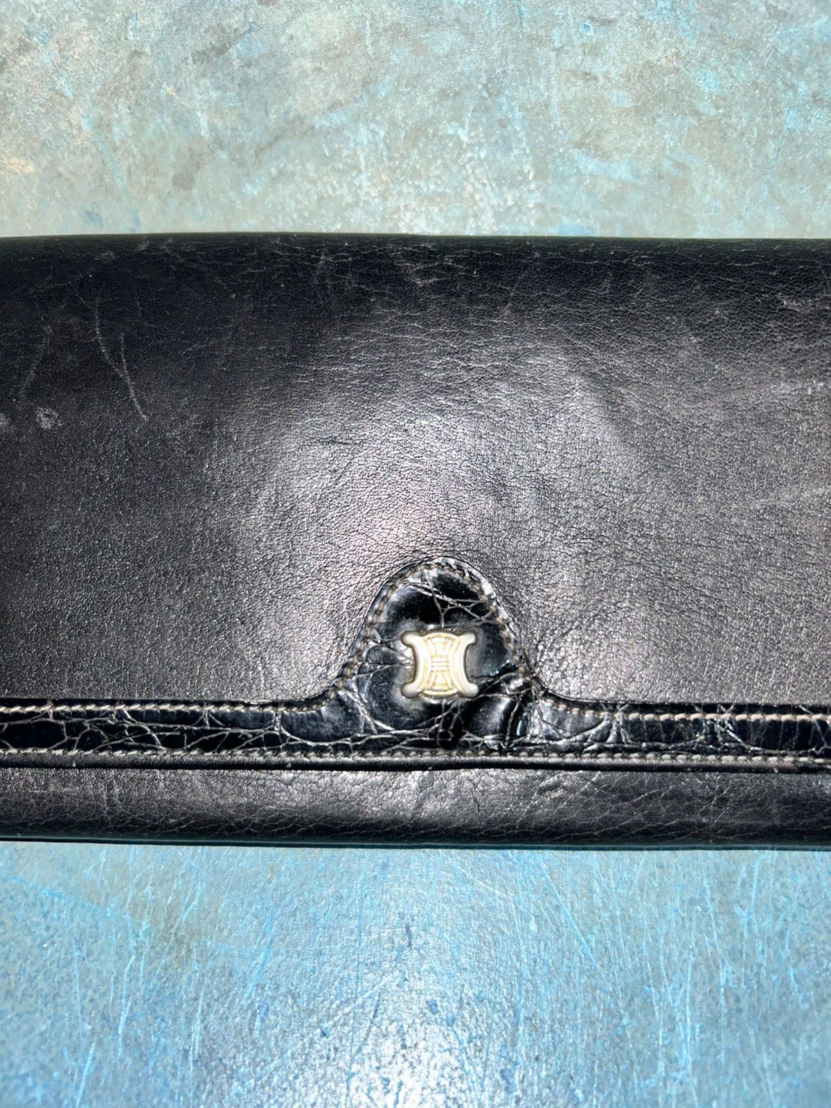 Celine Women Black Leather Long Wallet Size ONE SIZE - 8 Thumbnail