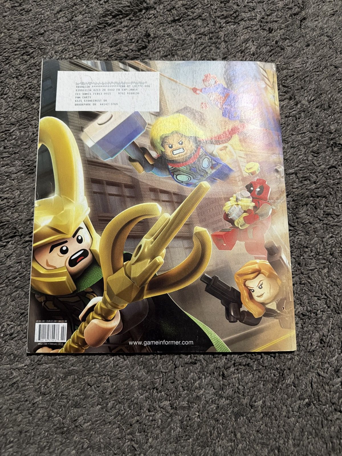Marvel Comics 2013 Game Informer Volume XXIII Number 2 Issue 238 Size ONE SIZE - 2 Thumbnail
