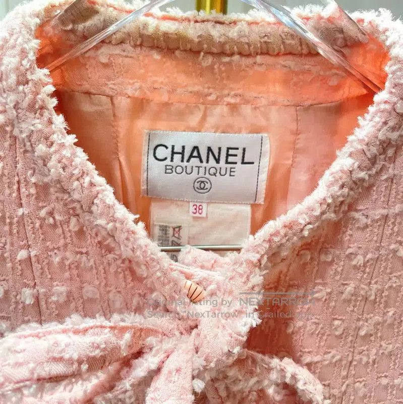 Chanel Chanel Pink Wool Blend Women's Coat . Size L / US 10 / IT 46 - 3 Thumbnail