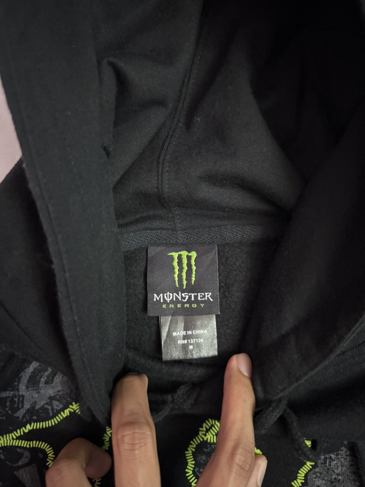 Fox Racing 2000s Monster Energy Grunge Hoodie Size US L / EU 52-54 / 3 - 5 Thumbnail