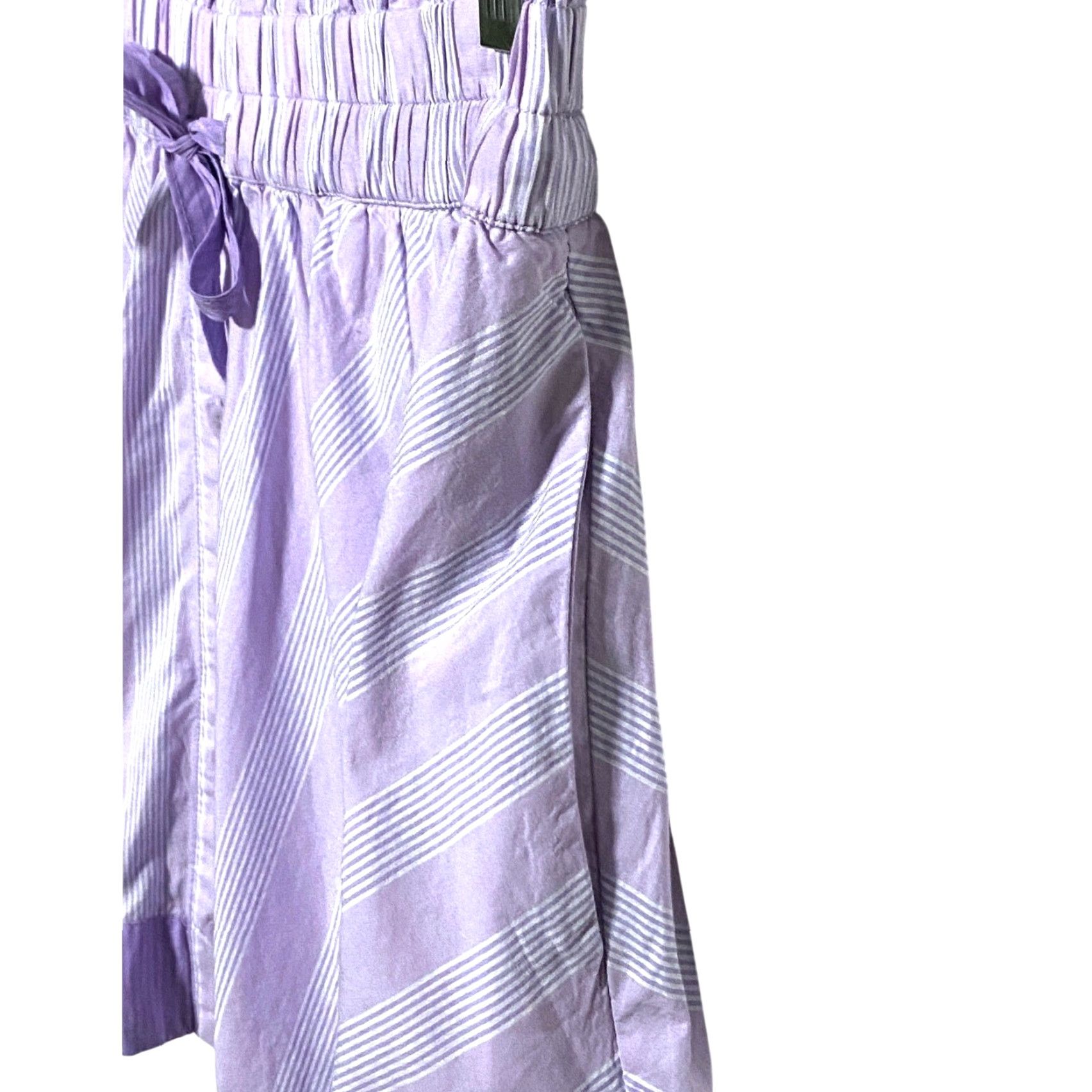 Vintage Aerie Boxer Skort M Purple Striped Button Front Skirt Casual Skort NWT Womens Size 32" / US 10 / IT 46 - 5 Thumbnail