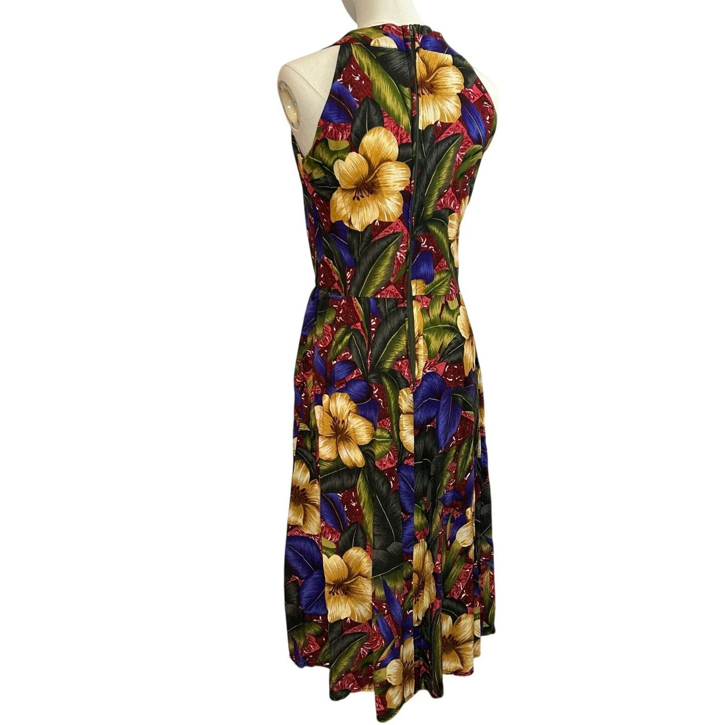 Vintage 90s Positive Attitude Tropical Rayon Dress
