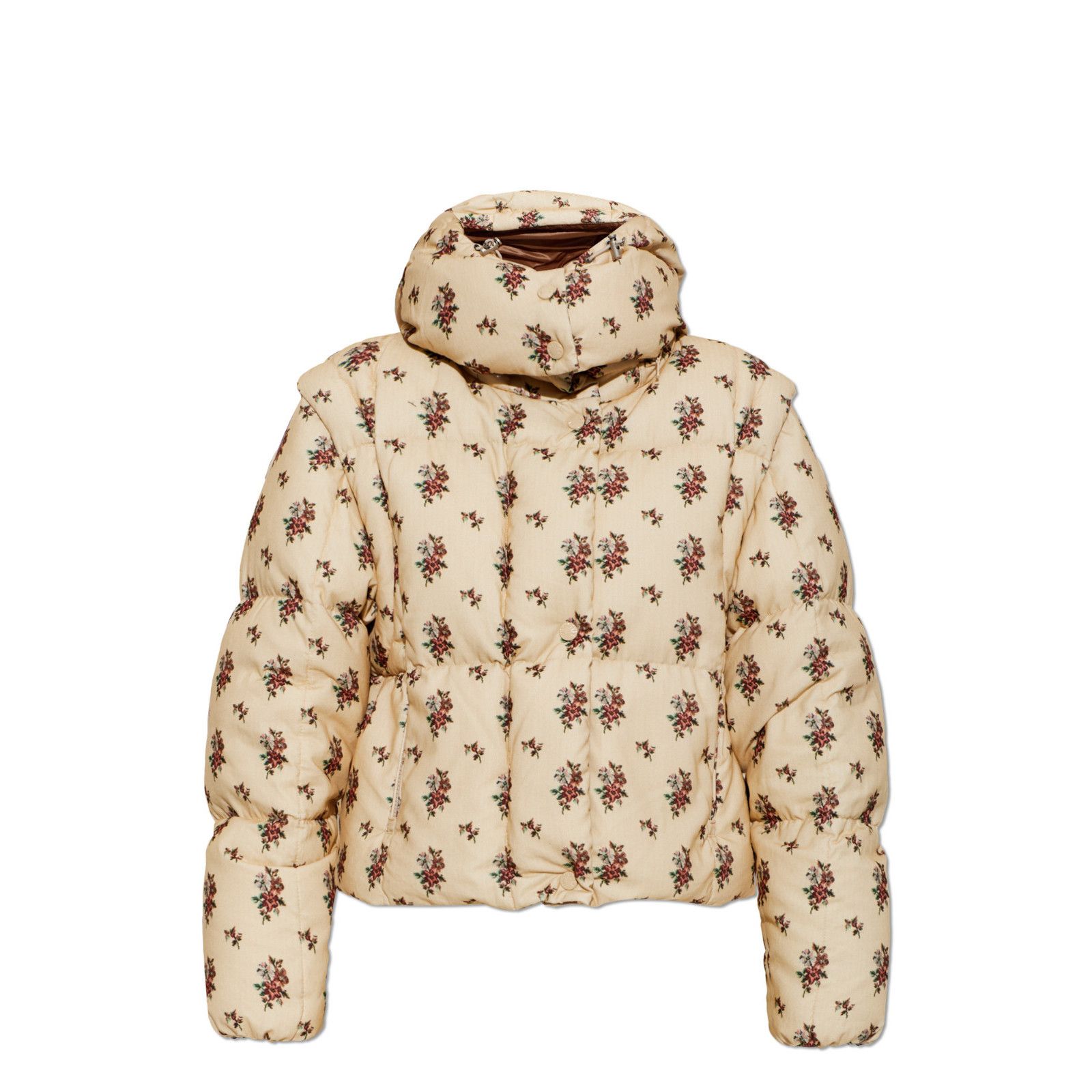 Moncler $3320 Torcol Hooded 2 In 1 Light Beige Down Jacket N, Women's