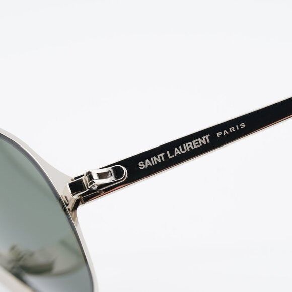 Saint Laurent Paris Saint Laurent SL734 002 Sunglasses Silver Aviator Frame Size ONE SIZE - 5 Thumbnail