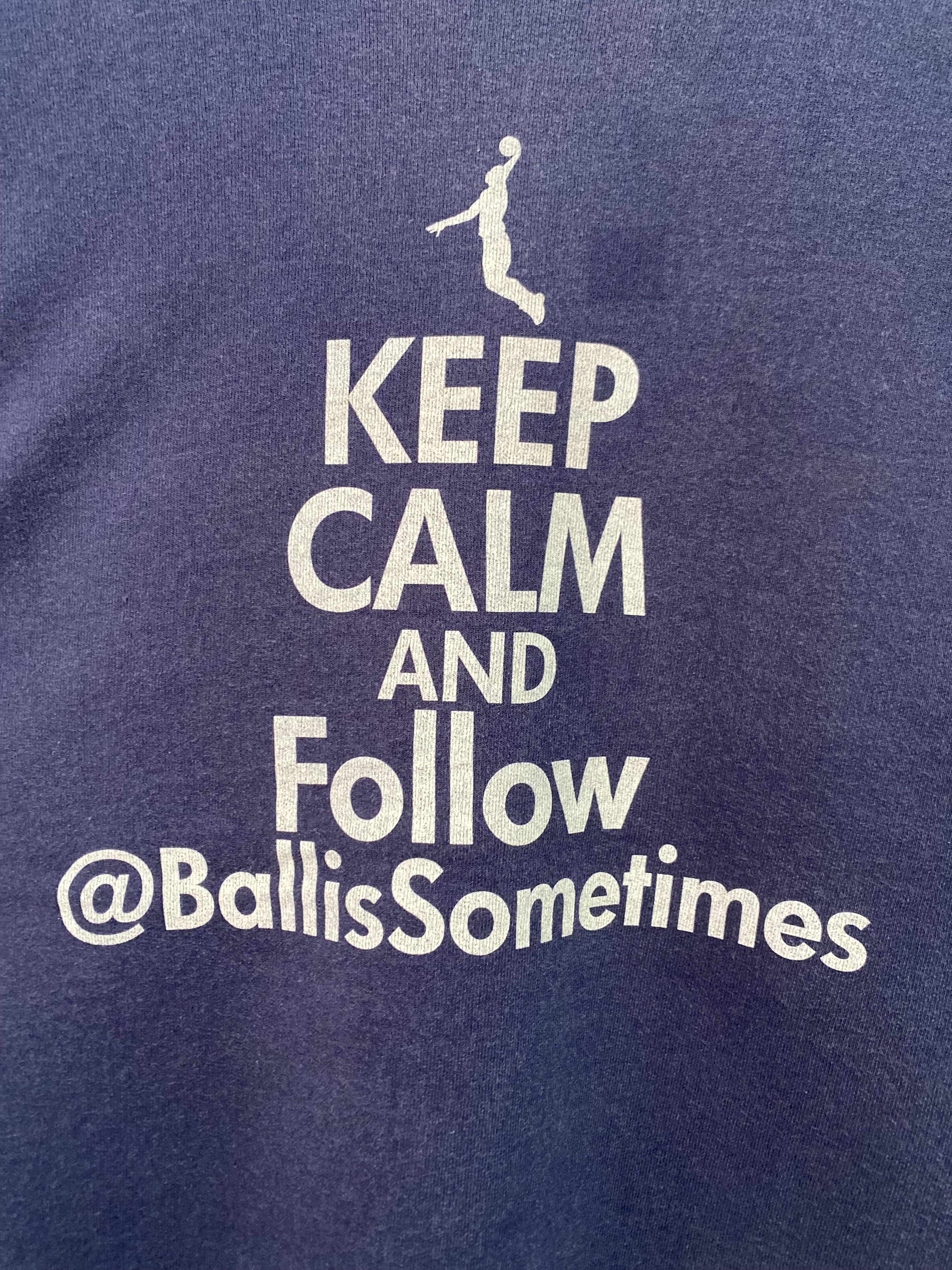 Hanes × Vintage Vintage Keep Calm & Follow Sweatshirt Large Size Navy Blue Size US L / EU 52-54 / 3 - 5 Thumbnail