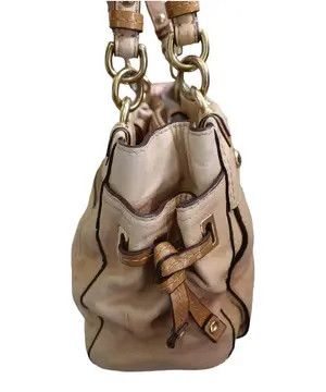 Coach COACH Peyton Leather Carryall Bag Beige Polka Dot Lining Size ONE SIZE - 6 Thumbnail