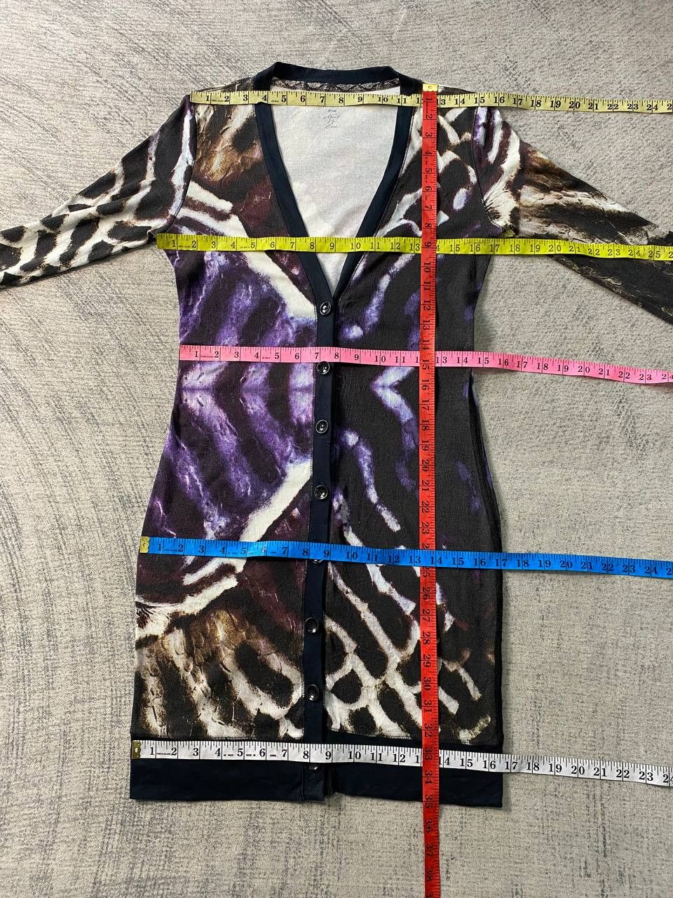 Designer Marc Cain Wild Animal Printed Long Cardigan Dress Size S / US 4 / IT 40 - 9 Thumbnail