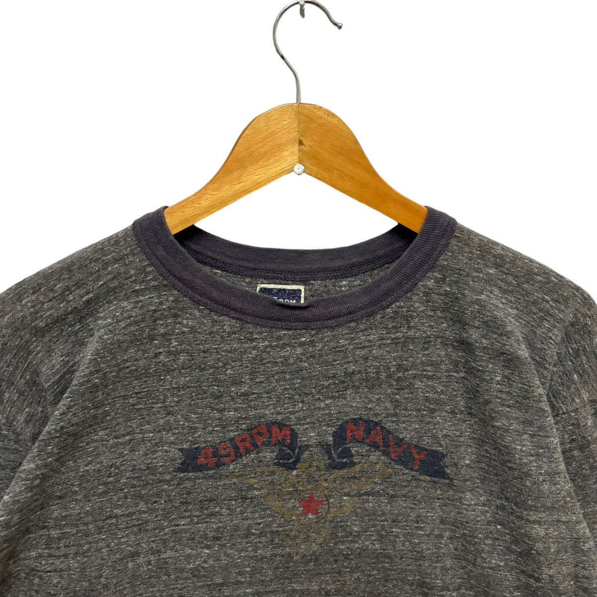45 Rpm Rip Off Navy Graphic Design Tshirt