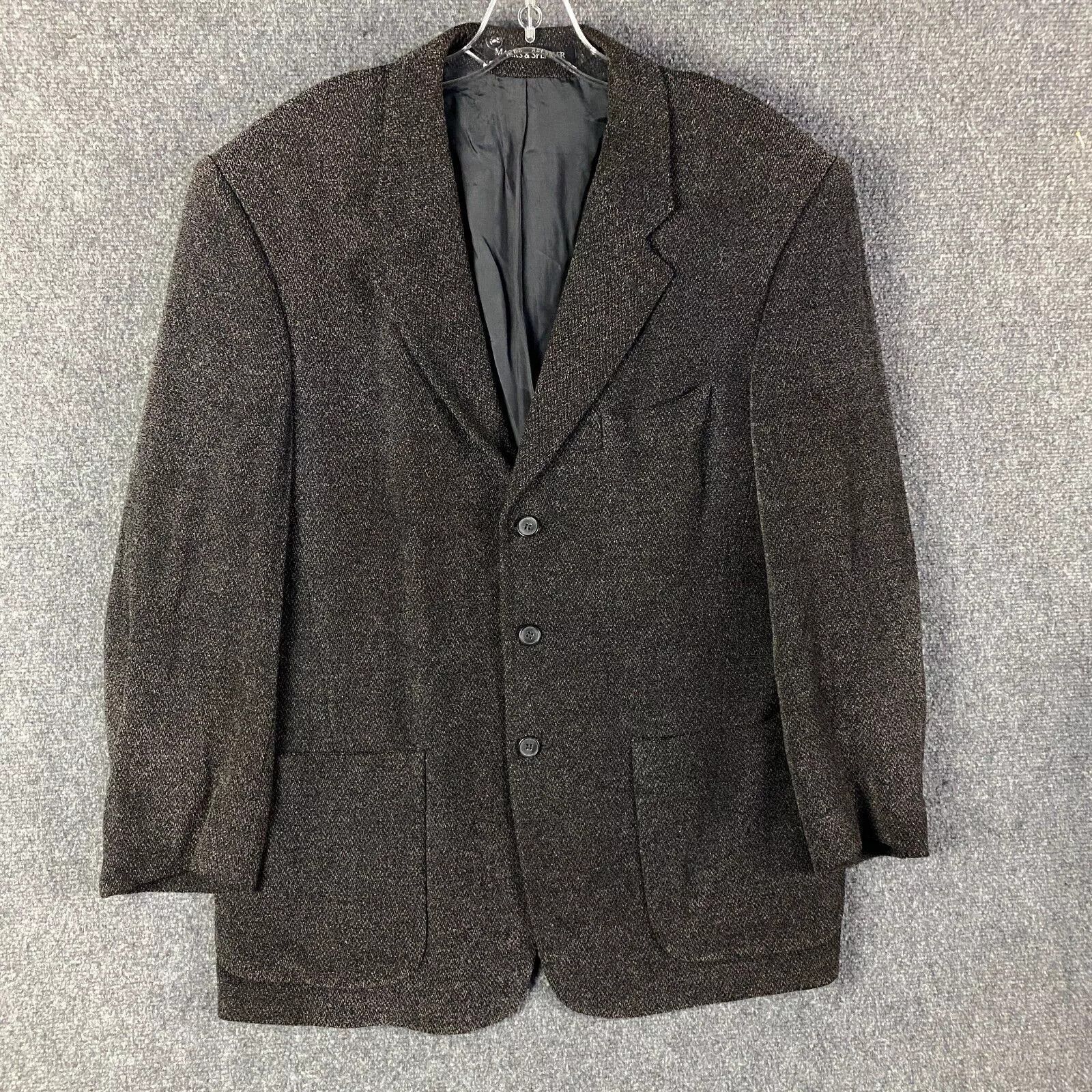 Marks & Spencer Marks & Spenser Blazer Men's 44M Suit Jacket Knit Viscose Size 44R - 1 Thumbnail