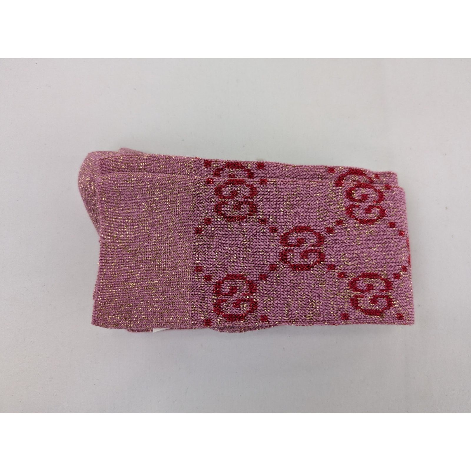 Gucci o1rshd1 Size: S / GG Logo Socks in Pink Size ONE SIZE - 6 Thumbnail