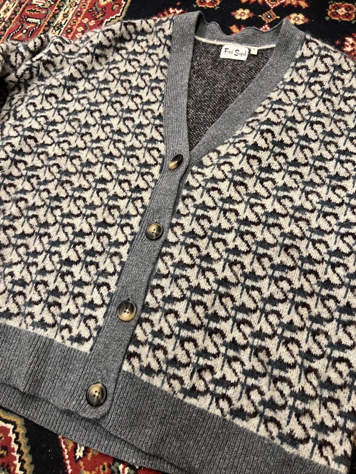 Fred Segal × Vintage Fred Segal Alpaca Cardigan Size US L / EU 52-54 / 3 - 2 Thumbnail