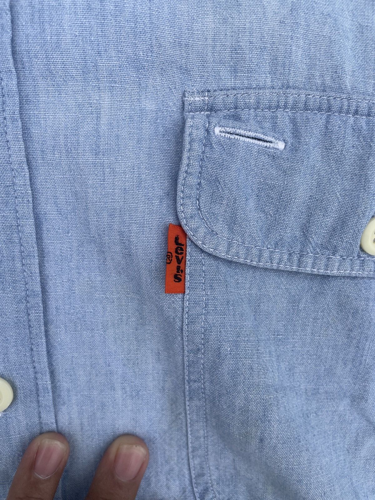 Levi's Vintage Levi's Orange Tab Denim Chambray Shirt Size US S / EU 44-46 / 1 - 3 Thumbnail