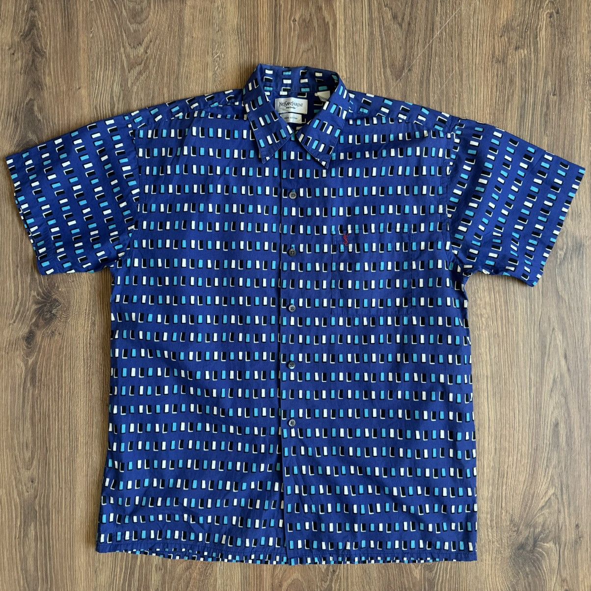 Yves Saint Laurent YSL Yves Saint Laurent Shirt Button Up Printed Graphic Vntg Size US M / EU 48-50 / 2 - 1 Thumbnail