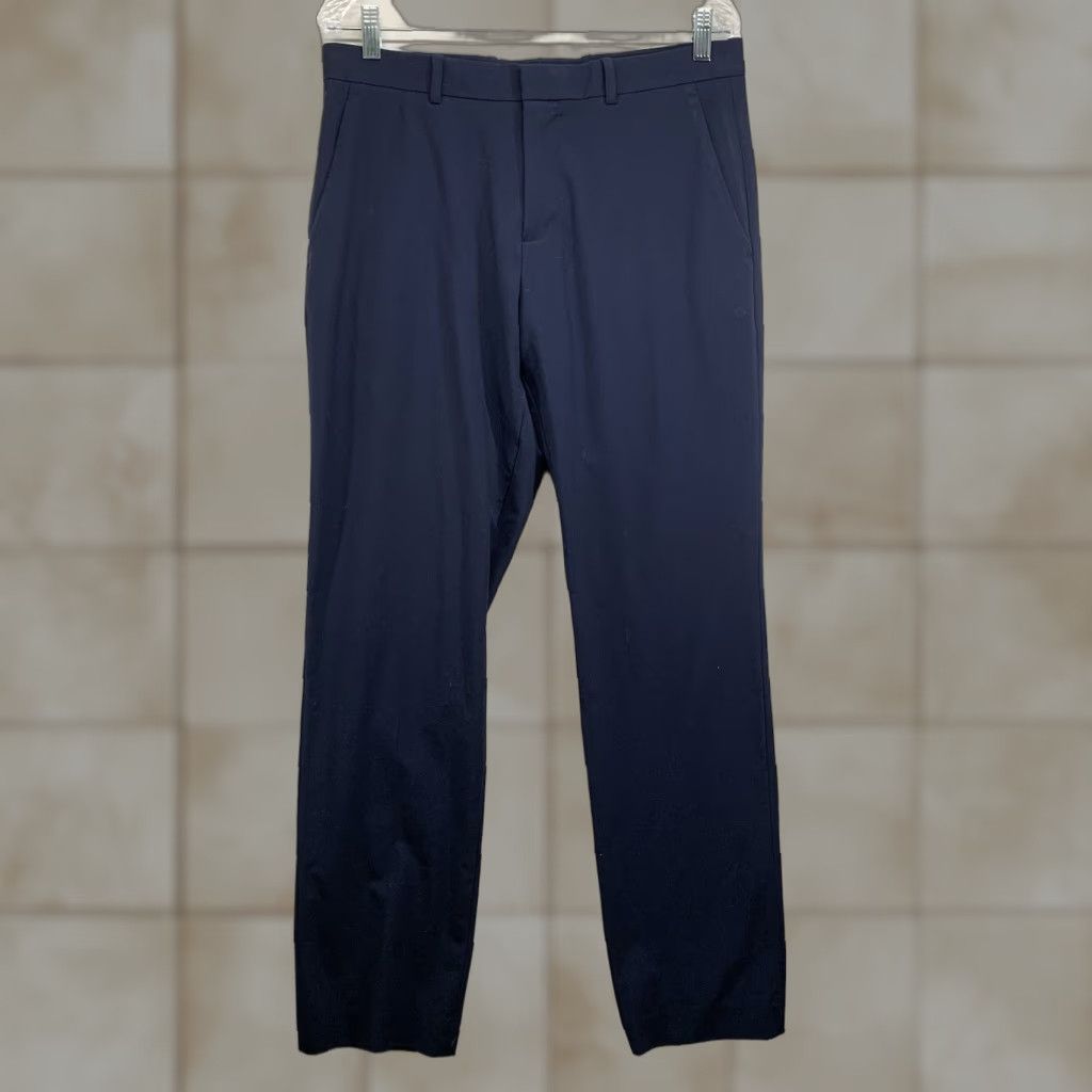 Perry Ellis Perry Ellis Mens Slim Fit Dress Pants - Flat Front, Stretch Knit, Size 36 x 32, Blue, Business Casual, Regular, Men Size US 32 / EU 48 - 1 Thumbnail