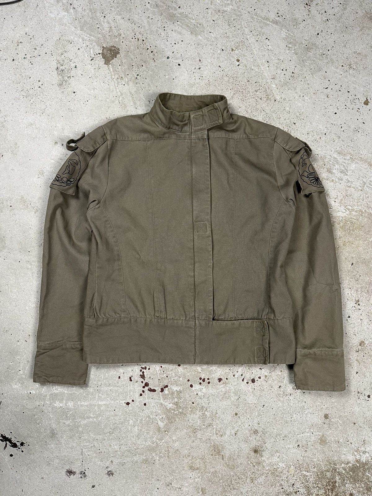 Japanese Brand Vintage Y2K Asymmetrical Utility Light Jacket Army Style Size US S / EU 44-46 / 1 - 1 Thumbnail