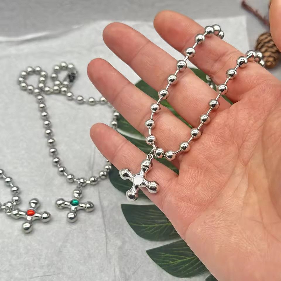 Jewelry Punk Quad Ball Pendant Necklace + 45 cm chain Size ONE SIZE - 2 Thumbnail