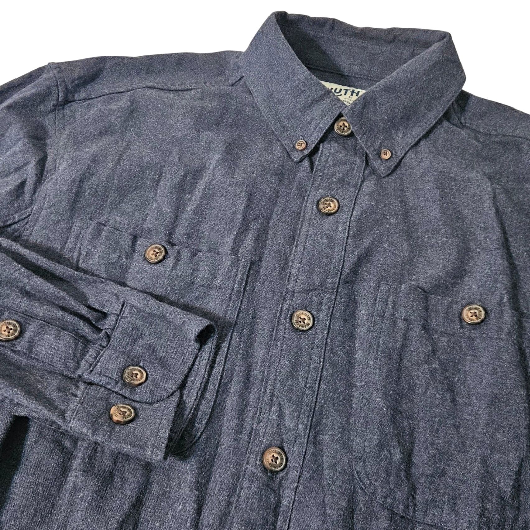 Duluth Trading Company Duluth Trading Co. Button-Up Shirt Men Long Sleeve Relaxed Fit Button-Down Blue Cotton Flannel Casual Shirt Size US M / EU 48-50 / 2 - 2 Thumbnail