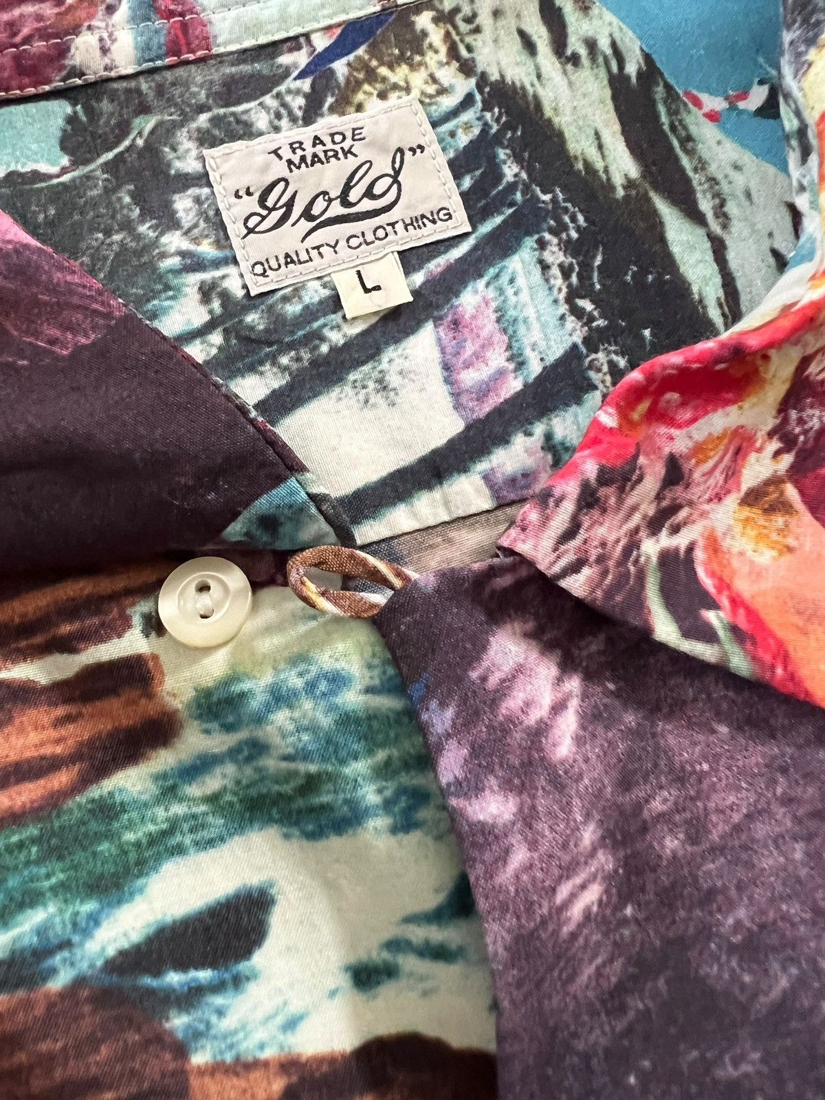 Sun Surf Toyo Enterprise ‘Gold” Rayon Graphic Hawaiian Shirt Sun Surf Size US L / EU 52-54 / 3 - 16 Thumbnail