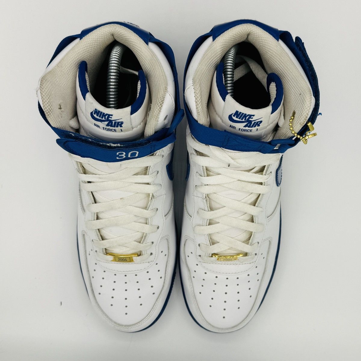 Nike NIKE Air Force 1 SHEED Basketball Sneakers - White / Blue Size US 11.5 / EU 44-45 - 6 Thumbnail