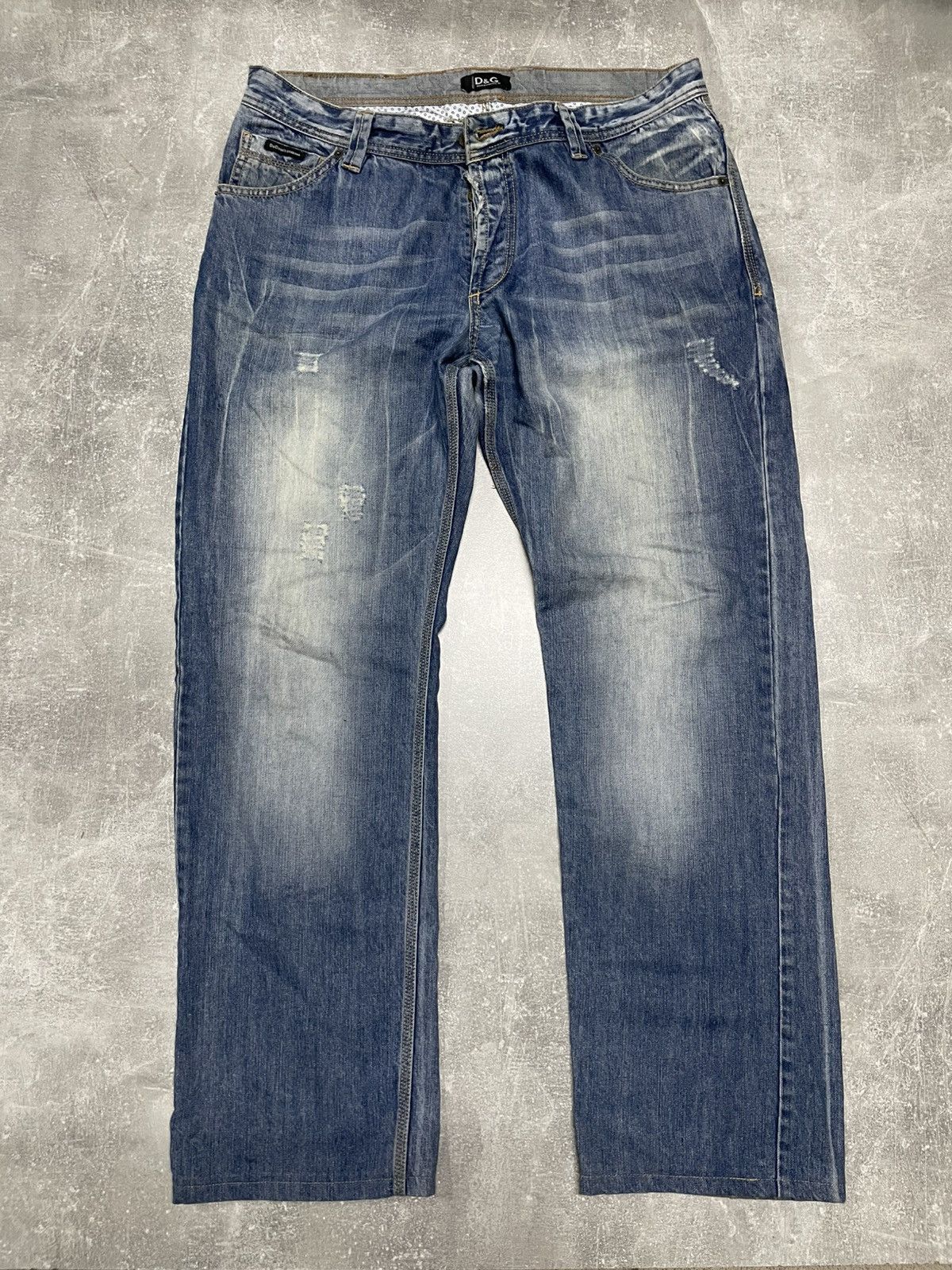 Dolce & Gabbana Rare D&G Dolce Gabbana Jeans Al Over Print Long Denim desert Size US 38 / EU 54 - 6 Thumbnail