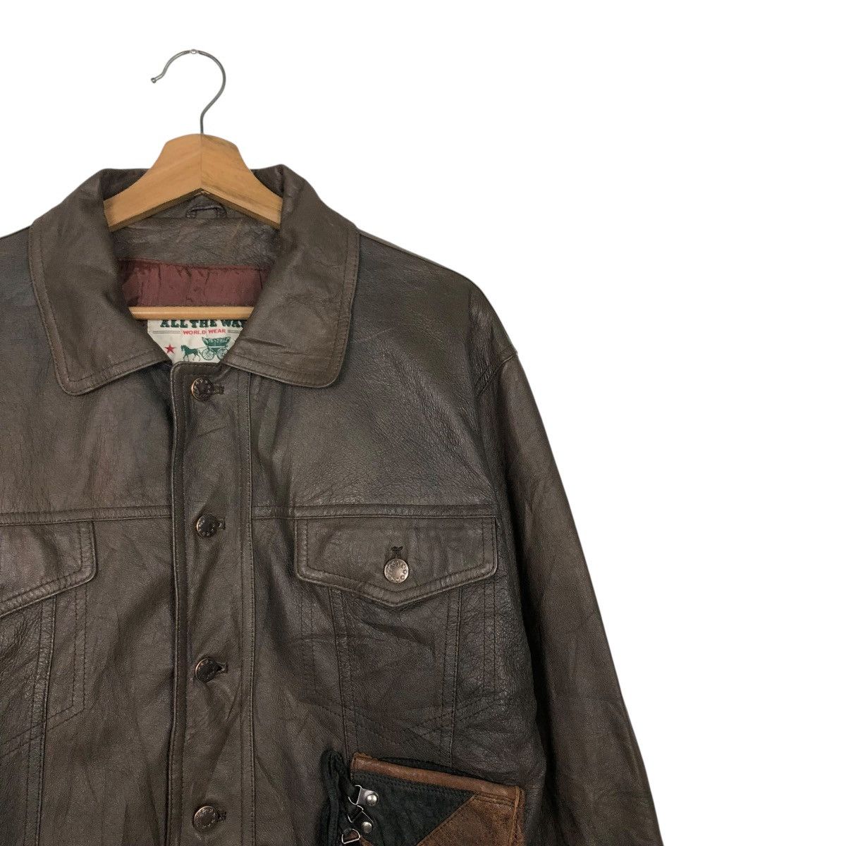 Japanese Brand 🔥VINTAGE BIKER LEATHER JACKET ALL THE WAY ISSEY MIYAKE Size US L / EU 52-54 / 3 - 8 Thumbnail