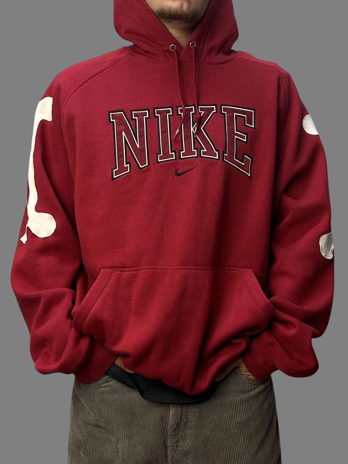 Handmade Y2K Vintage Nike Handmade Skull Diesel Style Gothic Size US XL / EU 56 / 4 - 1 Thumbnail