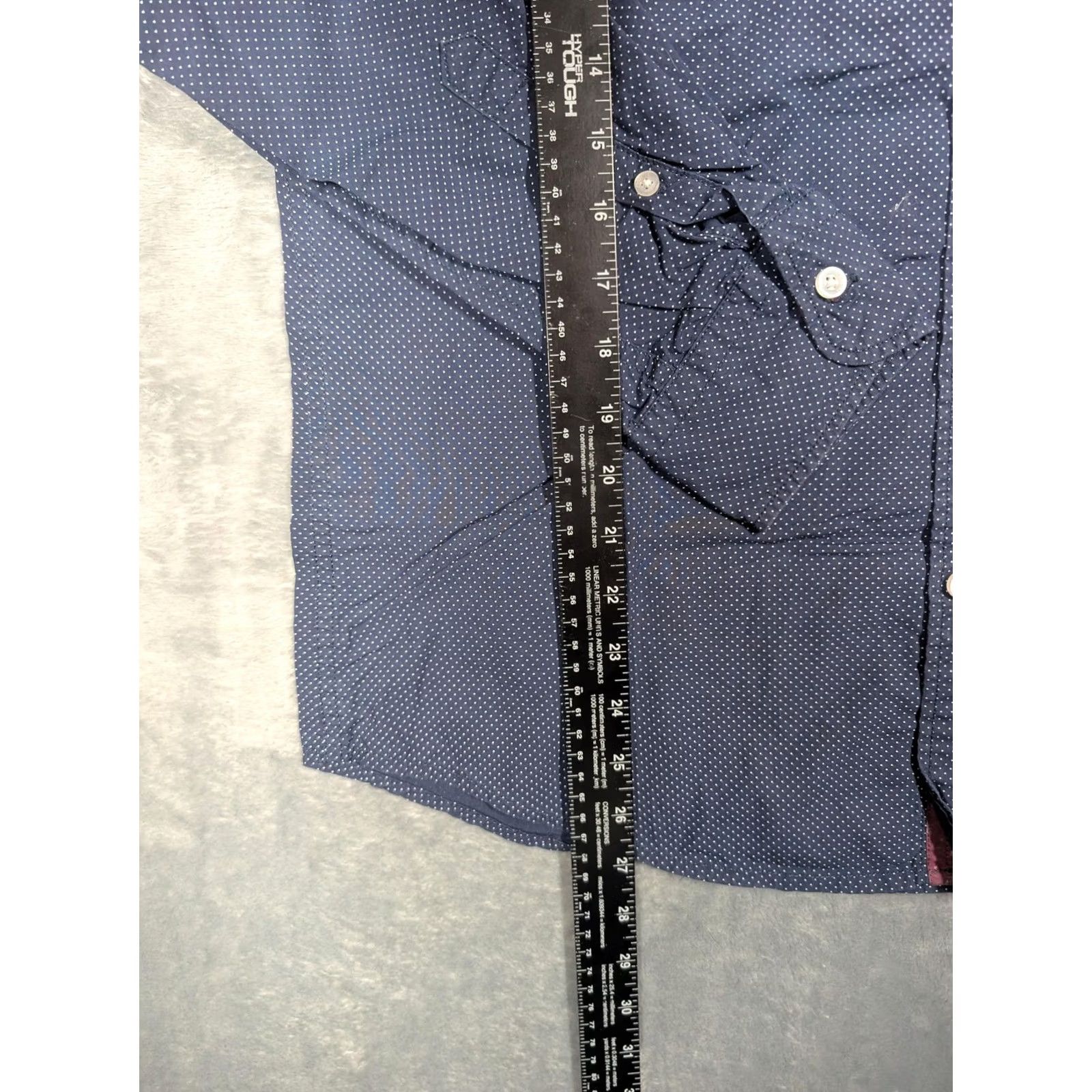 Ed Hardy Ed Hardy Shirt Mens Large Navy Blue Polka Dot Long Sleeve Button Up Eagle Patriotic USA Embroidered Chest Crest Casual Regular Fit Size US L / EU 52-54 / 3 - 2 Thumbnail